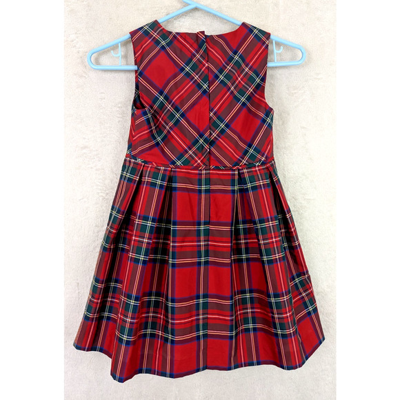 Vineyard Vines Red Plaid Kids Casual Dress - Picture 4 of 6
